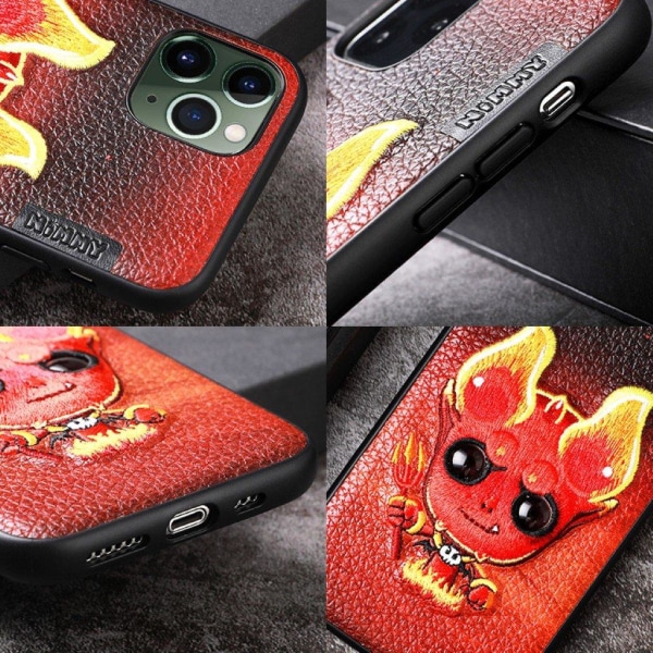 Nimmy Monster iPhone 11 Pro broderet cover - Rød Red