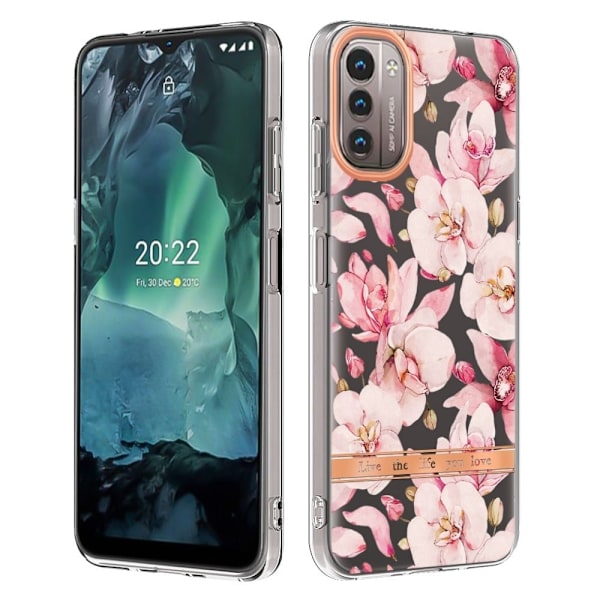 Supertunt och tåligt mjukfodral för Nokia G11 / G21 - Rosa Gardenia Rosa