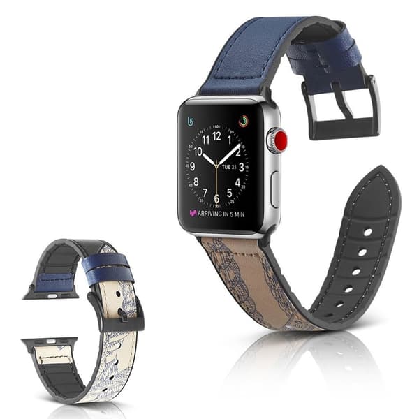 Apple Watch Series 6 / 5 44mm mønster silikone rem - blå / grå Multicolor