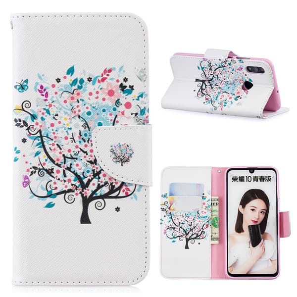 Wonderland Huawei P Smart 2019 flip-etui - Blomstret Tre Multicolor