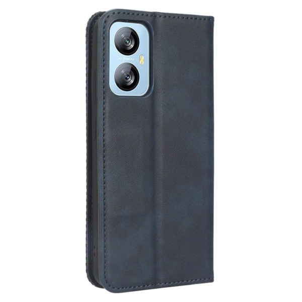 Bofink Vintage läder Blackview A52 fodral - Blå Blå