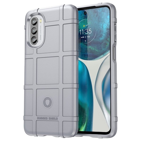 Rugged Shield Motorola Moto G52 skal - Silver/Grå Silvergrå