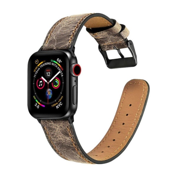 Apple Watch Series 4 44mm kellonauha aitoa nahkaa - Titaaninharmaa Silver grey