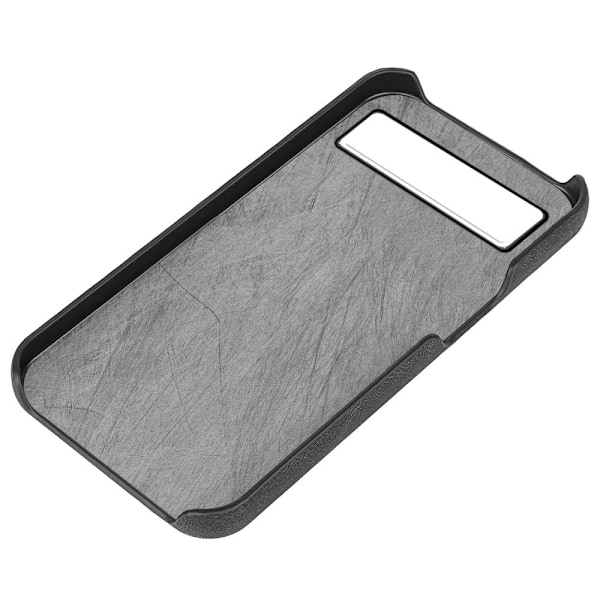 Stötsäkert läderfodral med oval kickstand för Google Pixel 6a - Svart Svart