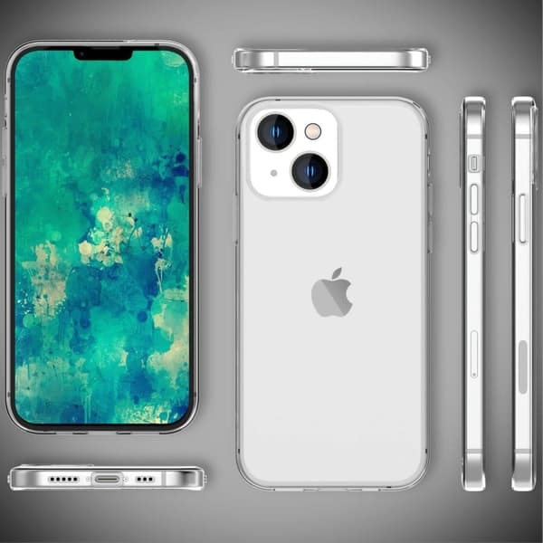 Erittäin ohut läpinäkyvä kotelo iPhone 15 Plus -puhelimelle Transparent