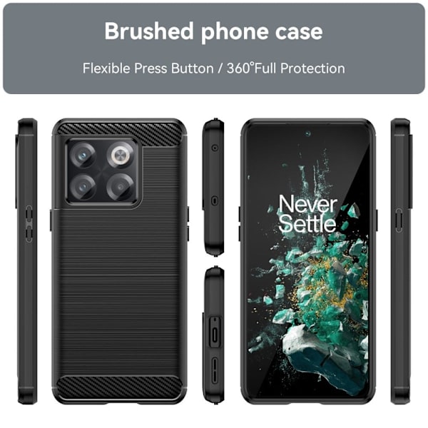 Carbon Flex Suojakotelo OnePlus Ace Pro - Musta Black