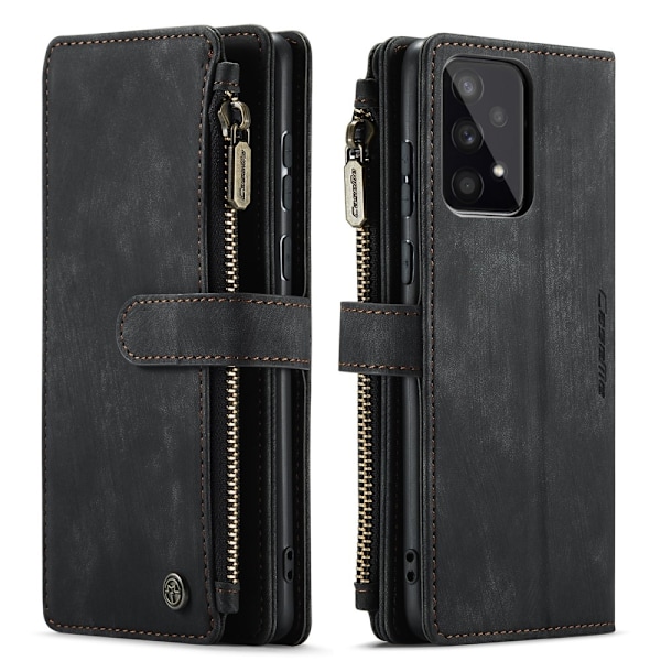 CaseMe Samsung Galaxy A53 5G etui med lynlås og pung - Sort Black