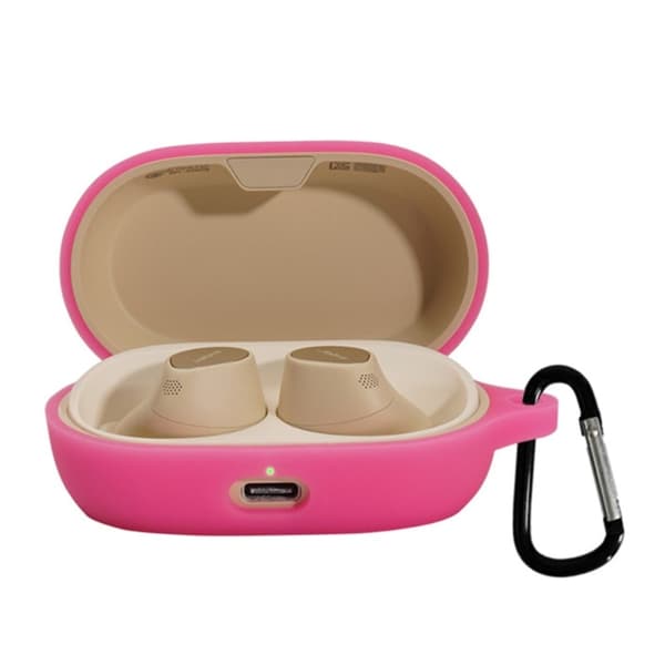 Jabra Elite 7 / 7 Pro laddningsfodral i silikon - Mörkrosa Rosa