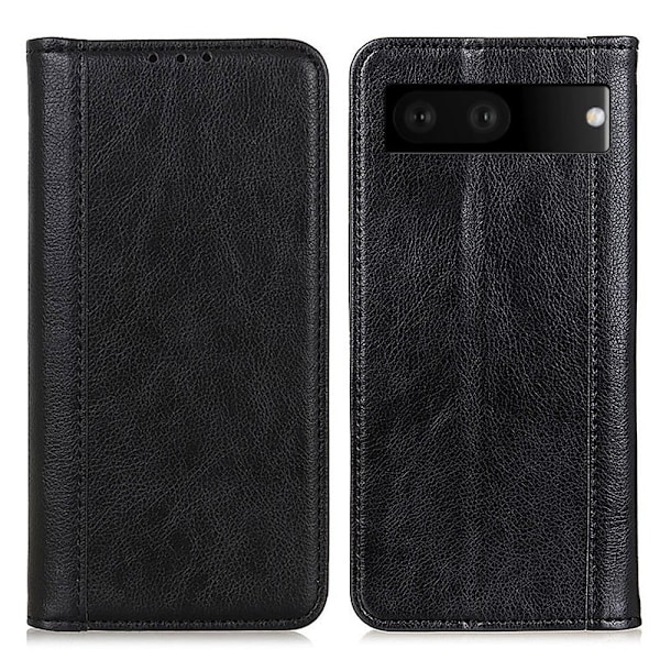 Aito nahkakotelo magneettisuljuksella Google Pixel 7 - Musta Black
