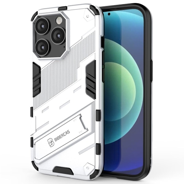 Stöttåligt iPhone 14 Pro Max hybridskal - Silver/Grå Silvergrå