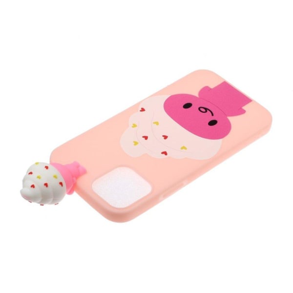 Cute 3D iPhone 12 Pro Max skal - Rosa Rosa