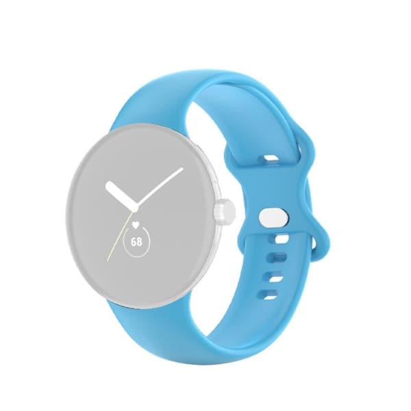 Google Pixel Watch-klokkerem i silikon - Himmelblå Størrelse: L Blue