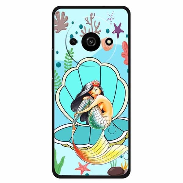 Imagine Xiaomi Redmi A3 / Xiaomi Poco C61 kotelot - Merenneito Simpukka Blue