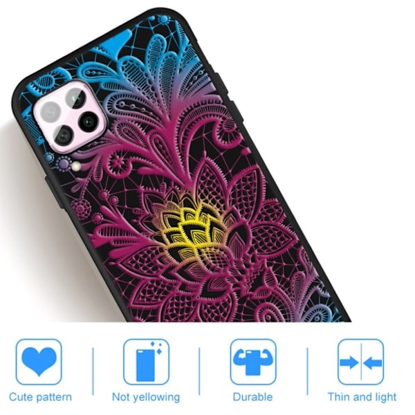 Imagine Huawei P40 Lite / Nova 6 SE Cover - Smuk blomst Red