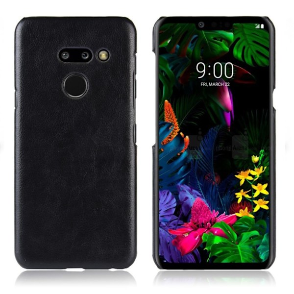 LG G8 ThinQ litchi belagt etui - Sort Black