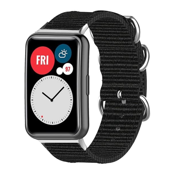 Huawei Watch Fit 2 nylonkellohihna - Musta Black
