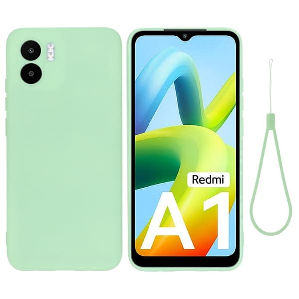 Matt flytende silikondeksel for Xiaomi Redmi A1 - Grønn Green