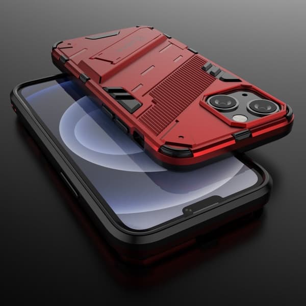 Iskunkestävä hybridikotelo iPhone 13 Mini - Punainen Red