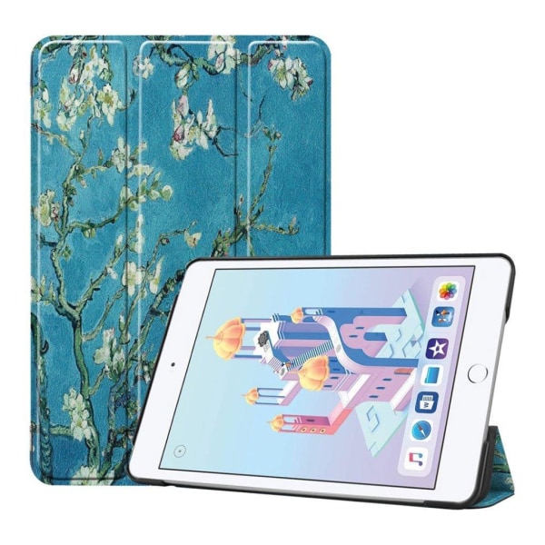 iPad Mini (2019) tre-folds læder etui - Vintersødt Multicolor