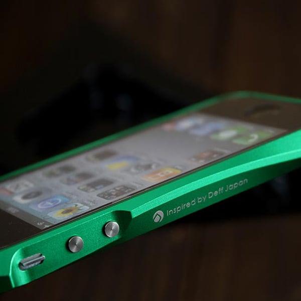 Demolition Aluminium Bumper för iPhone 4 (Plain) Green