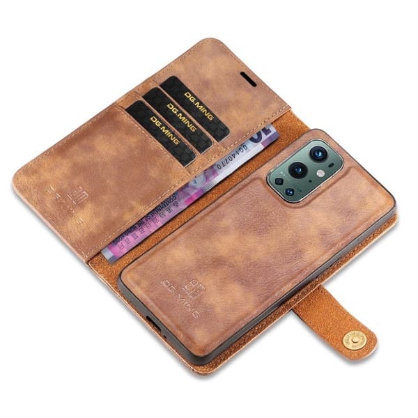DG.Ming Oneplus 9 Pro 2-in-1 Pung Etui - Brun Brown