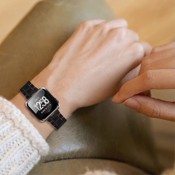 Fitbit Versa 2 / Versa Lite quick release urrem i resin - Mørk Kaffe Brown