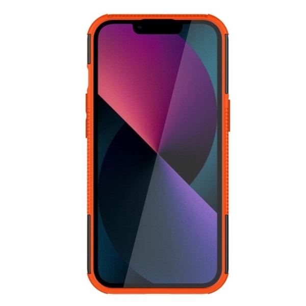 Kickstand cover with magnetic sheet for iPhone 13 - Orange Orange