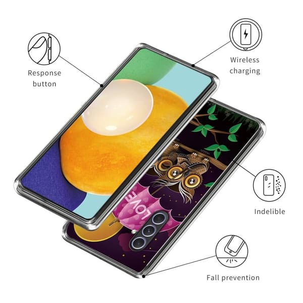 Deco Samsung Galaxy A54 kotelot - Pöllö Pari Pink