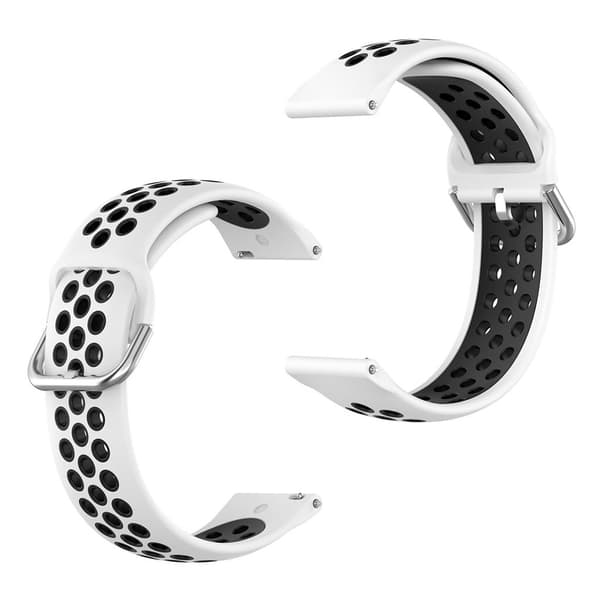 Samsung Galaxy Watch 3 (45mm) bi-farve silikone rem - hvid / sort White