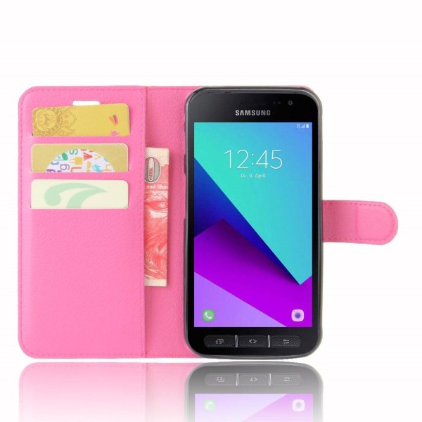 Samsung Xcover 4 Enfärgat skinn fodral - Rosa Rosa