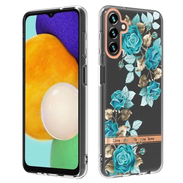 Supertunt och tåligt mjukfodral för Samsung Galaxy A13 5G - Blå Ros Blå