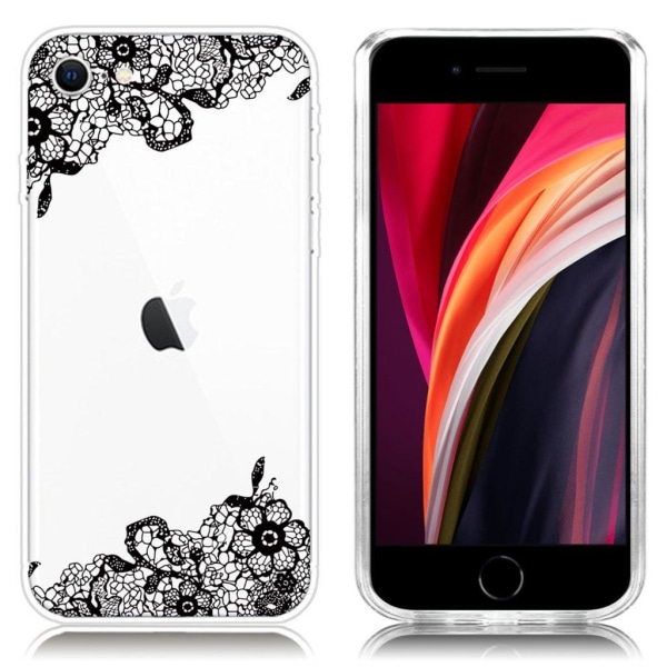 Deco iPhone SE 2020 Cover - Blonderblomst Black