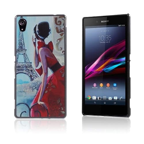 Sund Sony Xperia Z3+ Deksel - Jente Og Eiffel Multicolor