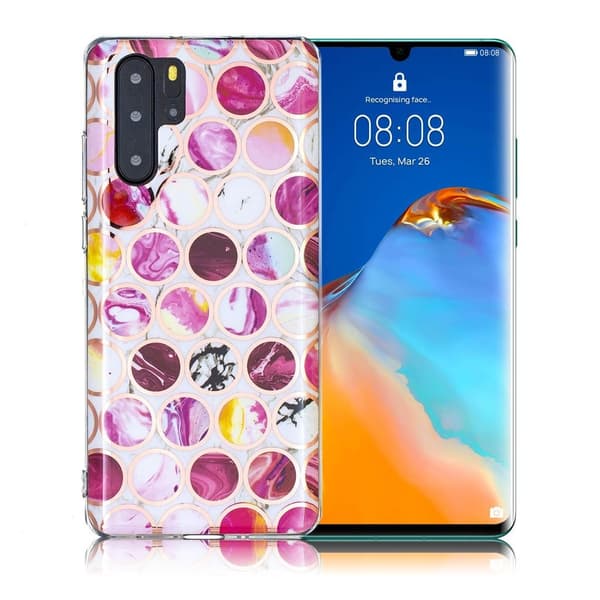 Marmormotiv Huawei P30 Pro skal - Kulor I Cirklar Mönster multifärg