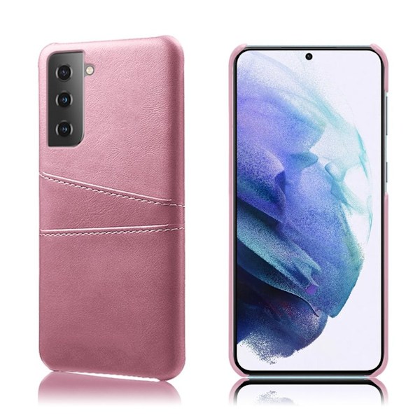 Samsung Galaxy S21 Plus 5G skal med korthållare - Rosa Rosa