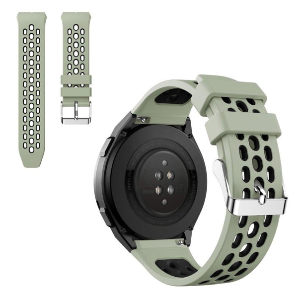Huawei Watch GT 2e dual tone silicone watch band - Light Green / Green