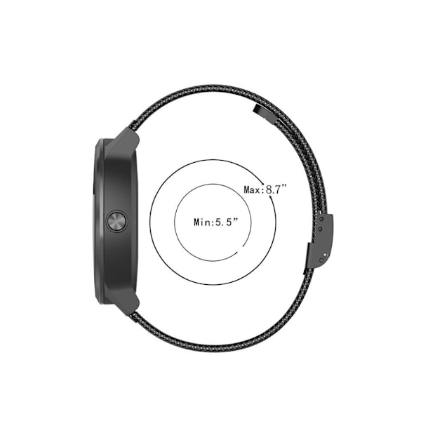 Garmin Vivoactive 3 / Venu / Vivomove 3 / Forerunner 245 / 645 staineless stål klockarmband - svart Svart