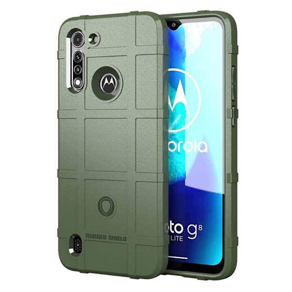 Rugged Shield kuoret - Motorola Moto G8 Power Lite - Armeijan vihreä Green