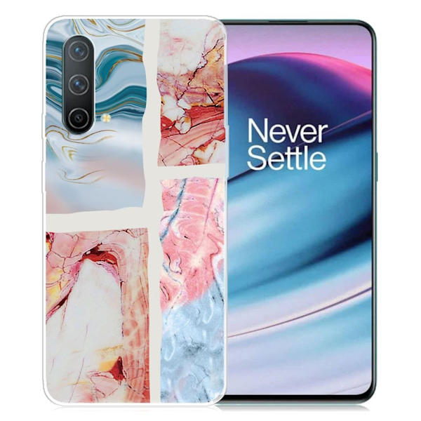 Marmordesign OnePlus Nord CE 5G deksel - Bølgete Marmorfliser Multicolor