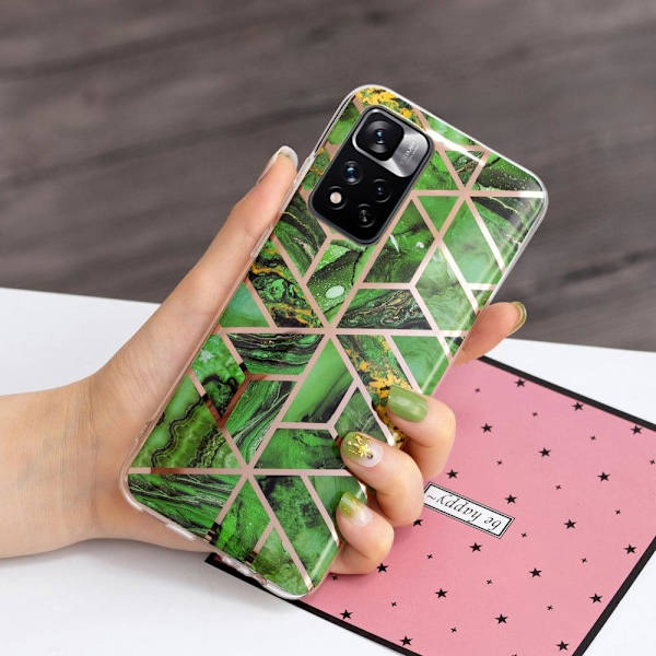Marmormotiv Xiaomi Redmi Note 11 Pro 5G / Xiaomi Redmi Note 11 Pro Plus 5G skal - Romb / Grön Grön