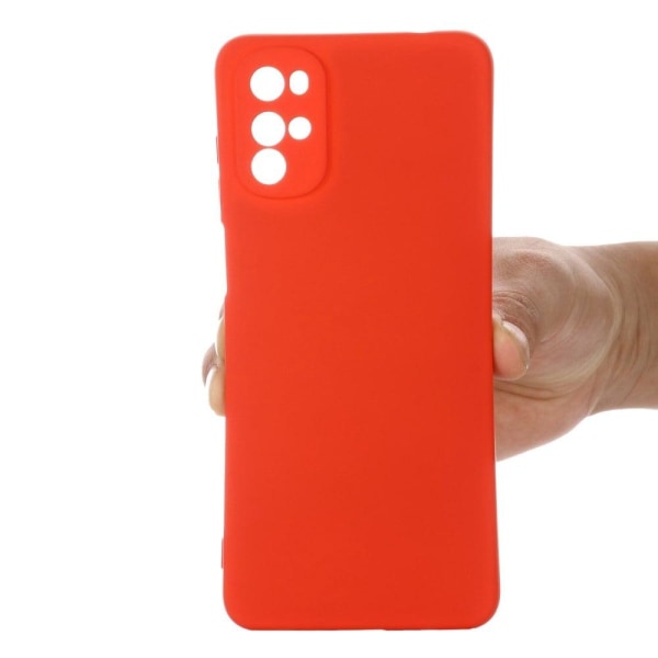 Matt Motorola Moto G22 skal av flytande silikon - Röd Röd