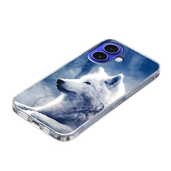 Vibe iPhone 16 Plus cover - Hvid Ulv Blue