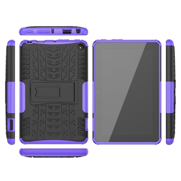 Tire pattern kickstand case for Amazon Fire 7 (2022) - Purple Purple