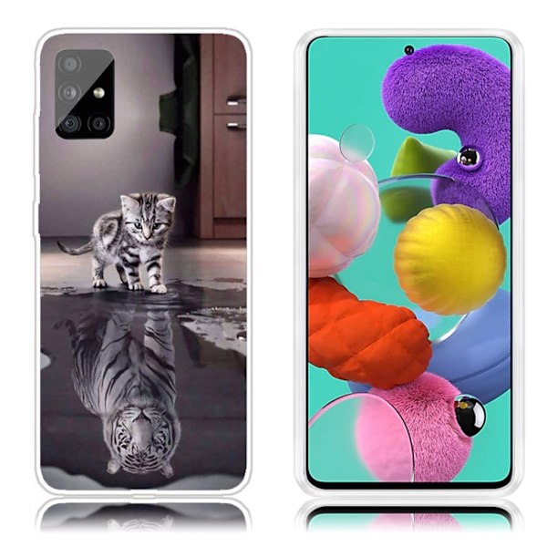 Deco Samsung Galaxy A51 deksel - Katt Og Refleksjon Multicolor