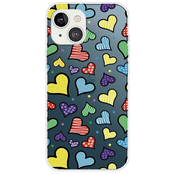 Deco iPhone 14 Plus deksel - Kjærlighetshjerte Multicolor