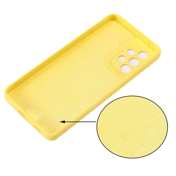 Matte Liquid Samsung Galaxy A53 5G silikone cover - Gul Yellow