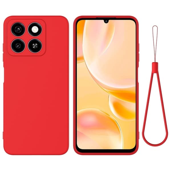 Matt flytende silikondeksel for ZTE Blade A55 / ZTE Blade A35 - Rød Red