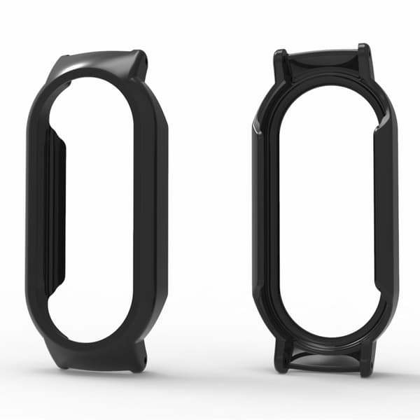 Xiaomi Smart Band 8 / Smart Band 8 NFC Hard Bump Resistant Case with Tempered Glass Screen Protector - Black Svart