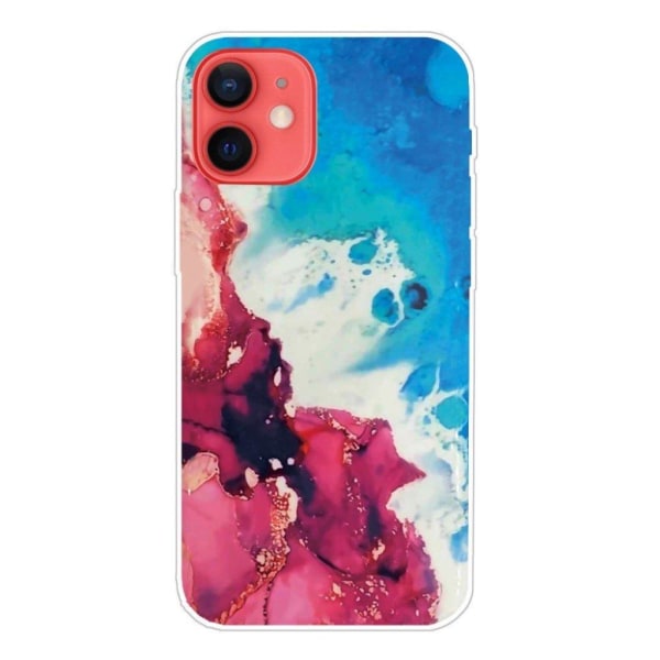 Marble design iPhone 13 cover - Stænk Af Rødt Og Blåt Multicolor