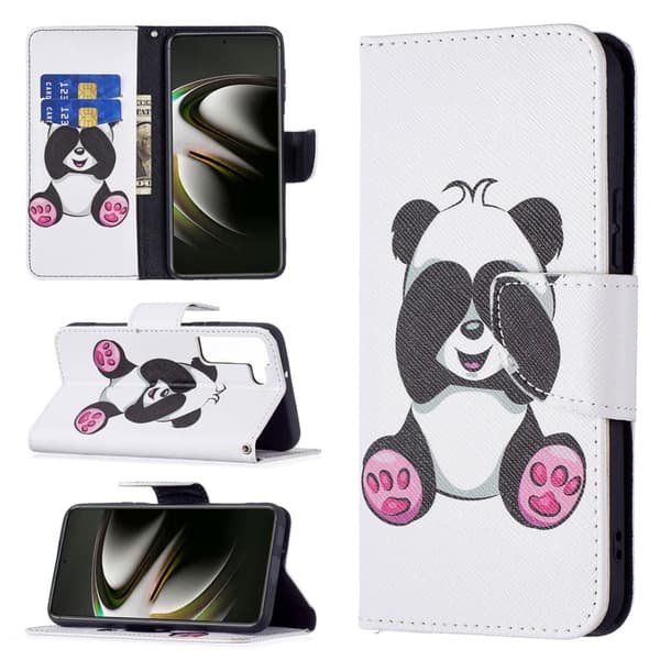 Wonderland Samsung Galaxy S22 Flippetui - Panda Multicolor